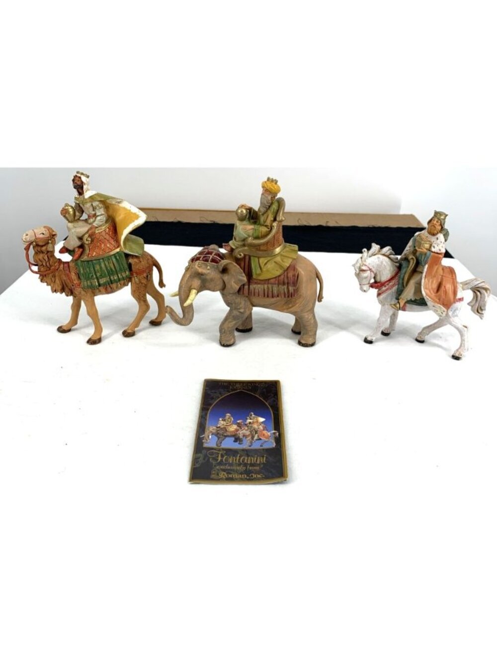 Fontanini Three Kings on Animals Nativity Figurine Set Horse Elephant Camel 1992
